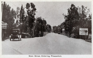 Main Street, entering Pleasanton, California       